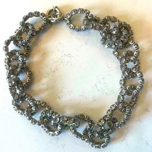 J. Crew silver and crystal link choker necklace. Worn only 2-3x